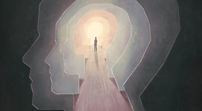 A writer traveling into the mind of their characters.